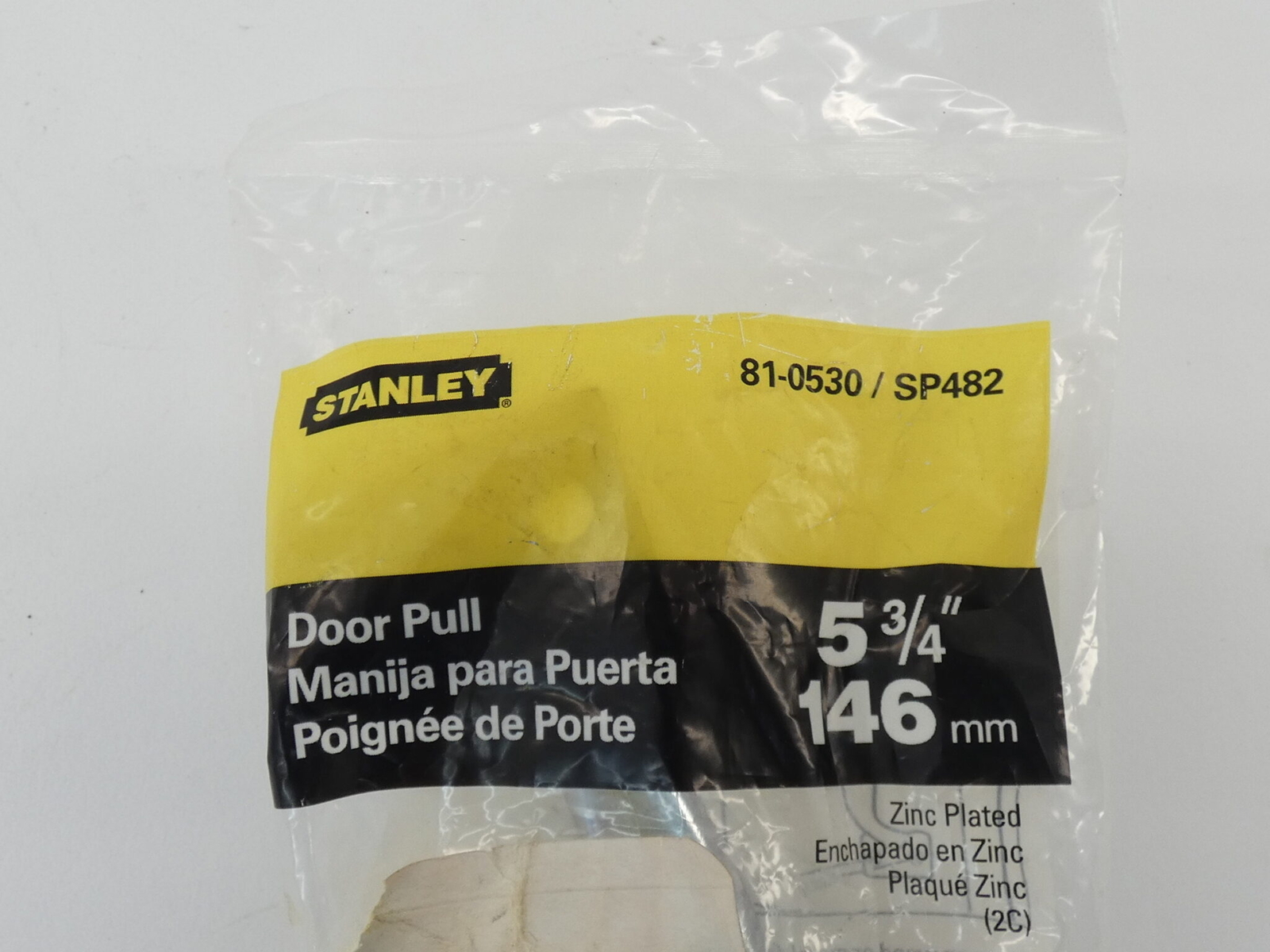 Stanley 81-0530 SP482 Door Pull Handle 5-3/4″ Zinc Plated – NEW Surplus!