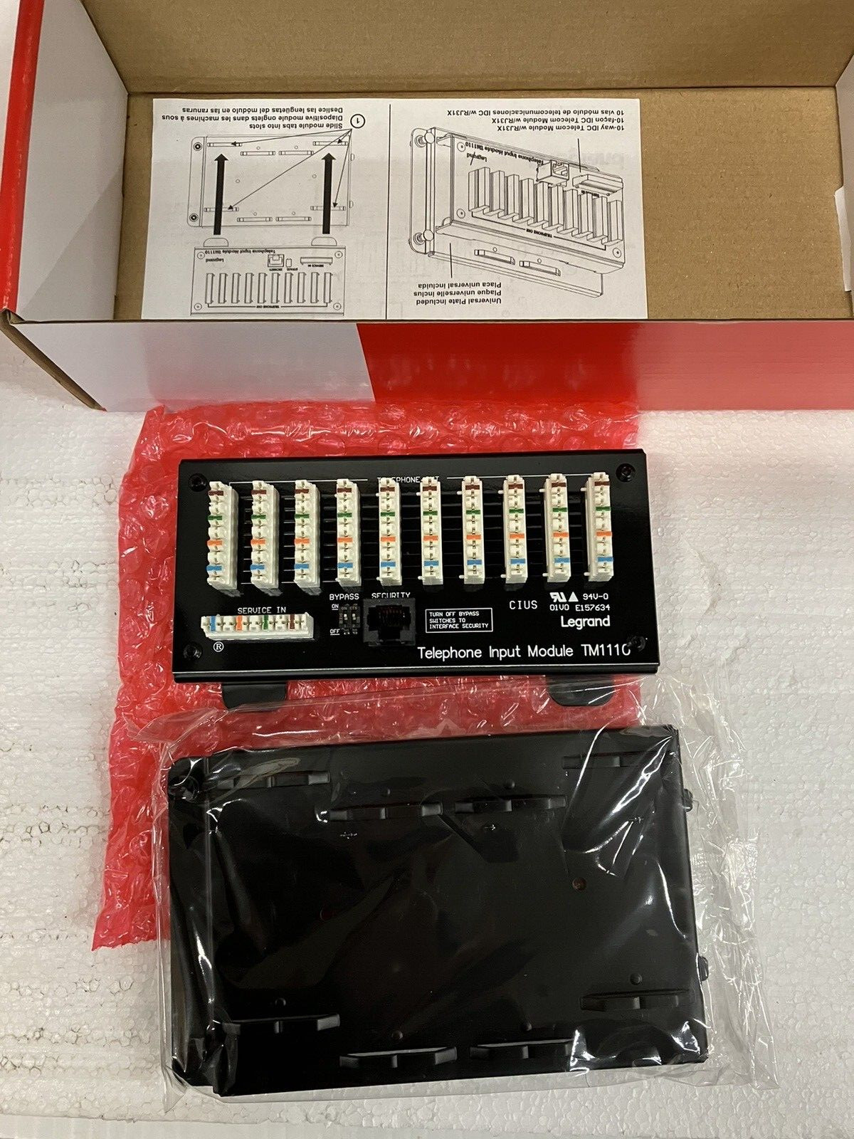 Legrand TM1110 10-Way IDC Telephone Module with RJ31X