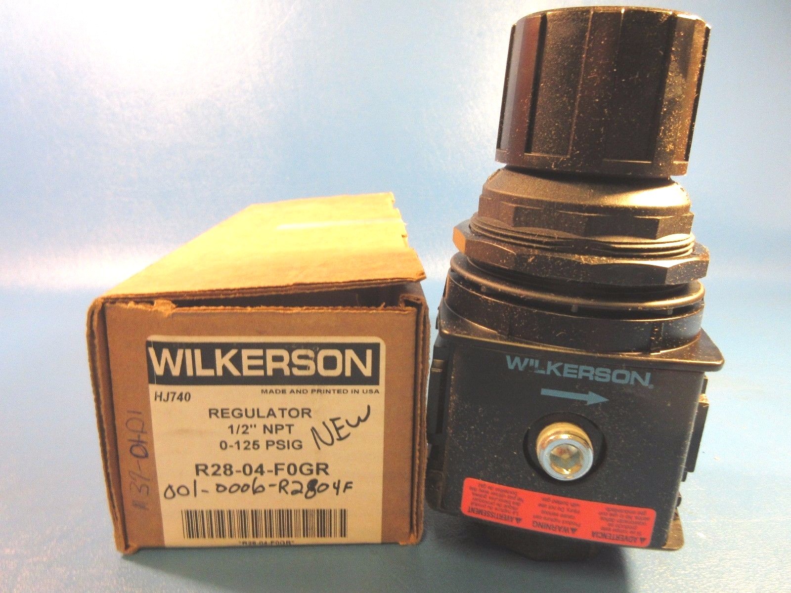Wilkerson R28-04-F0GR Regulator, 1/2″ NPT, 0-125 PSIG