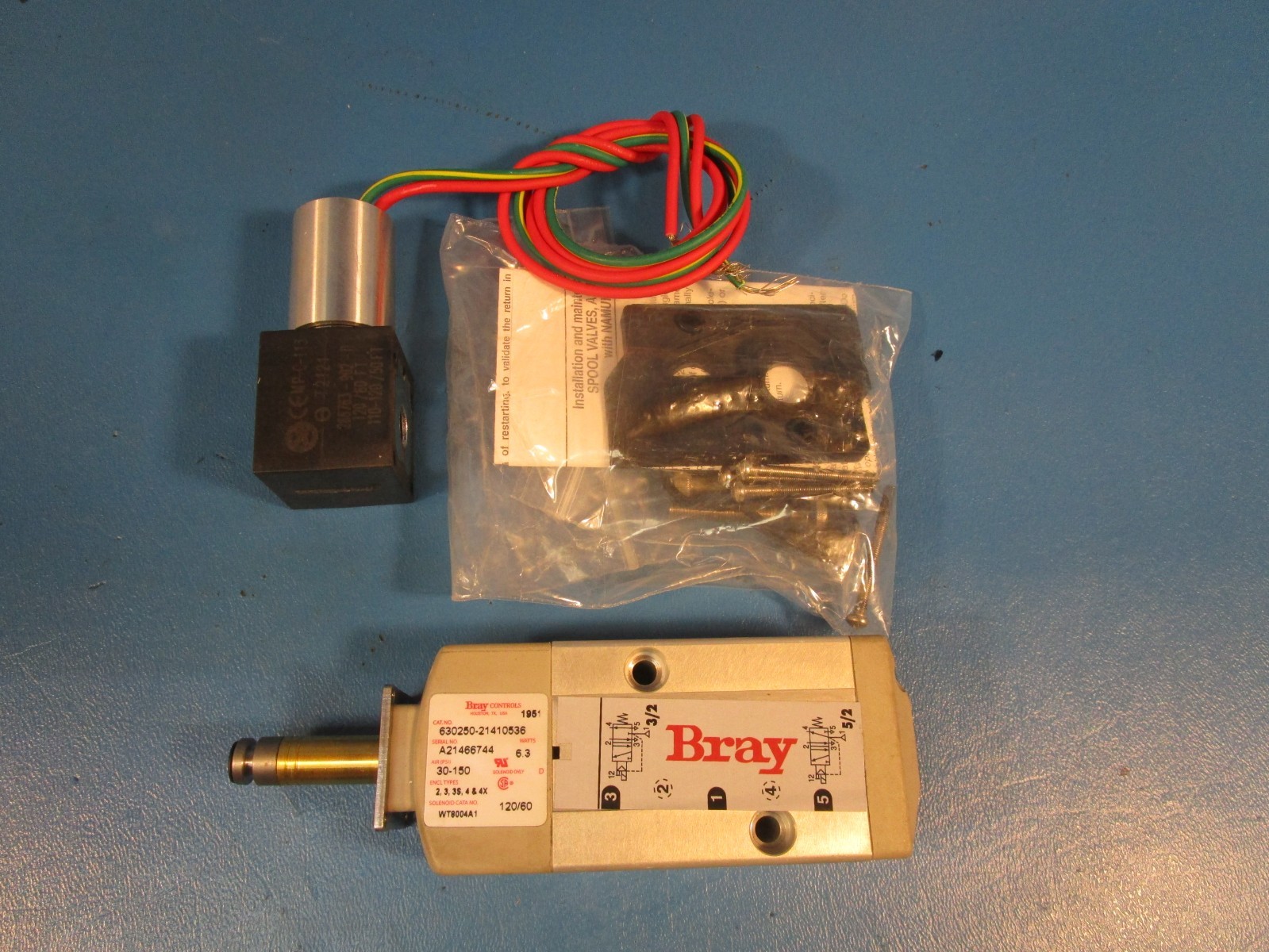 Bray 630250-21410536, Solenoid Valve, 120VAC