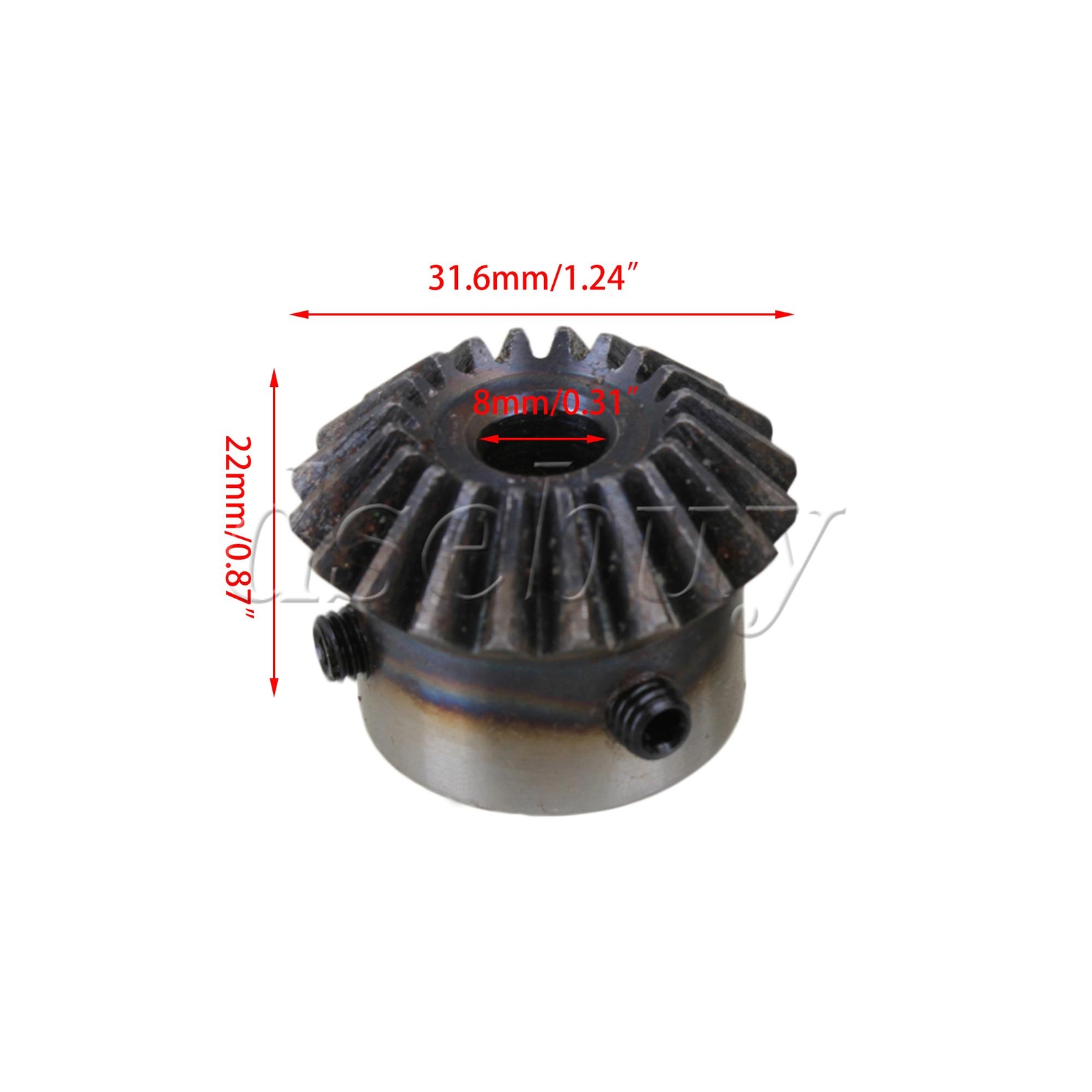 4 Pieces 20 Teeth 1.5 Module Top Screws Tapered Bevel Gear Wheel 8mm Bore