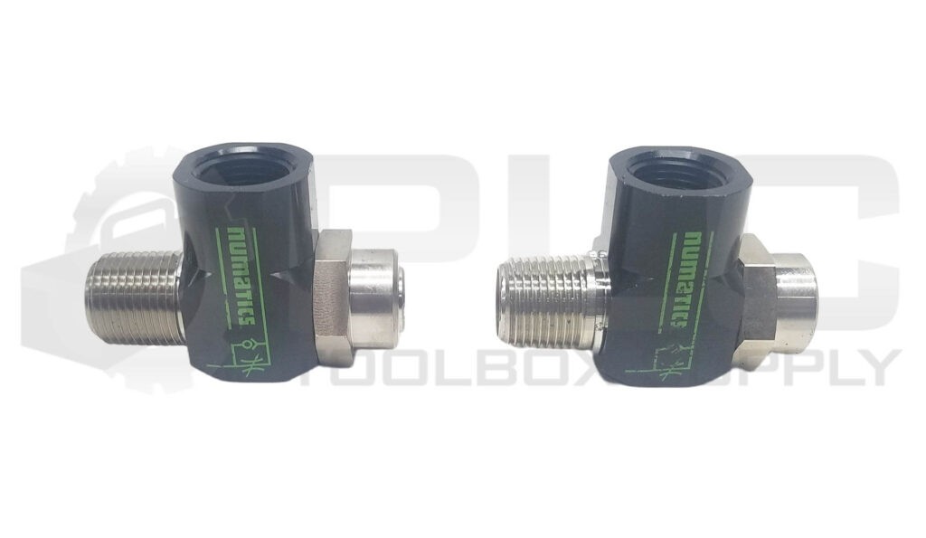 LOT OF 2 NEW NUMATICS 2FCRN FLOW CONTROL VALVE 1/4″