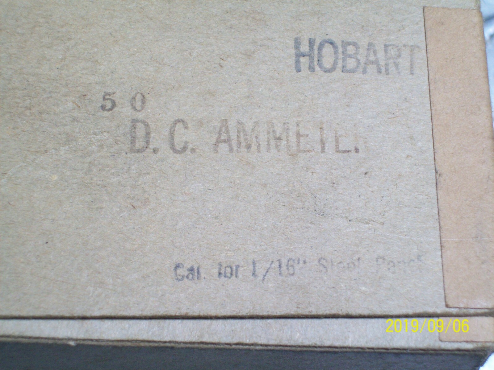NEW HOBART BROTHERS 321-TH AMPERES D.C. METER 0-50
