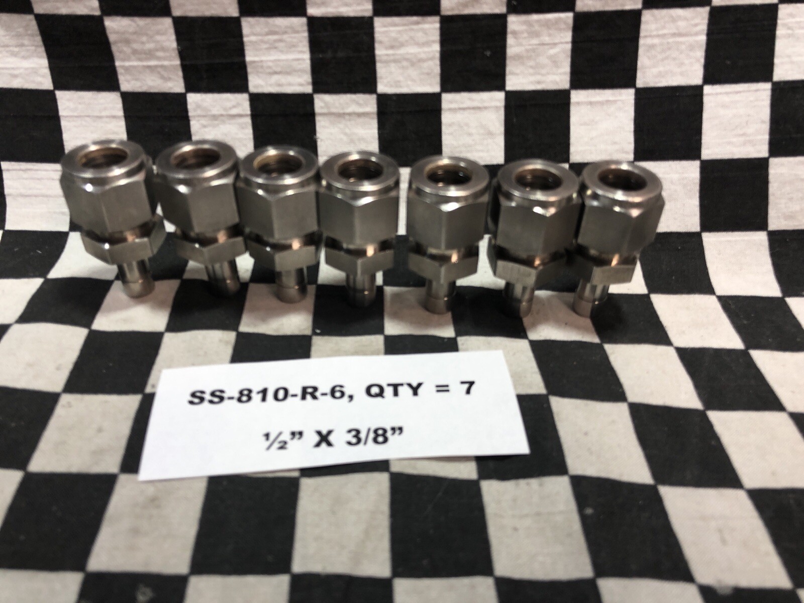 SWAGELOK Reducer 1/2″ X 3/8″, SS-810-R-6 & SS-810-R-8, LOT OF 8 #1605P4