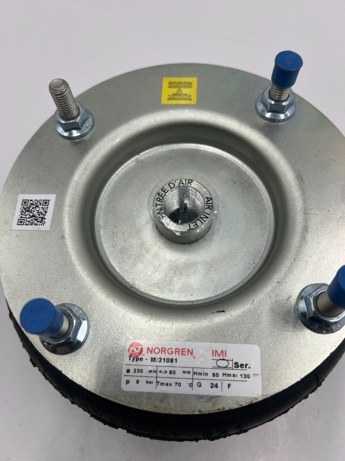 IMI Norgren Air Bellow Single Acting 8″ Diameter 75mm Stroke M/31081 Compressed