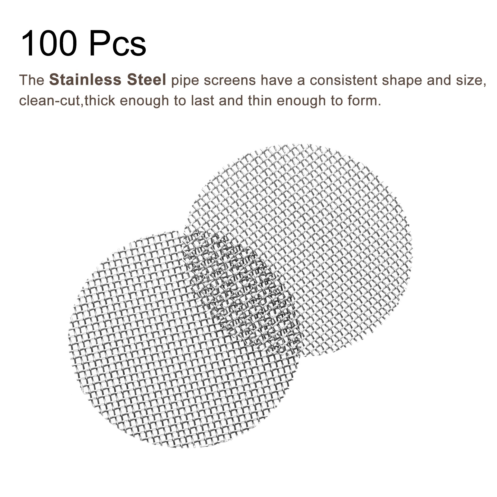 Pipe Screen Stainless Steel Screens, 5/8 Inch (15.8mm) Diameter, Pack of 100