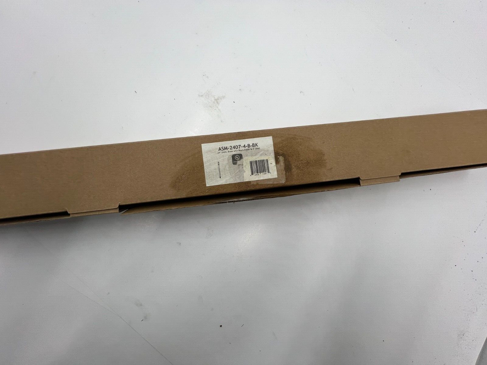 (QTY 3) STEM BRASS WITH BLACK FINISH ASM-2407-4-B-BK & 4′ LEAD 24″