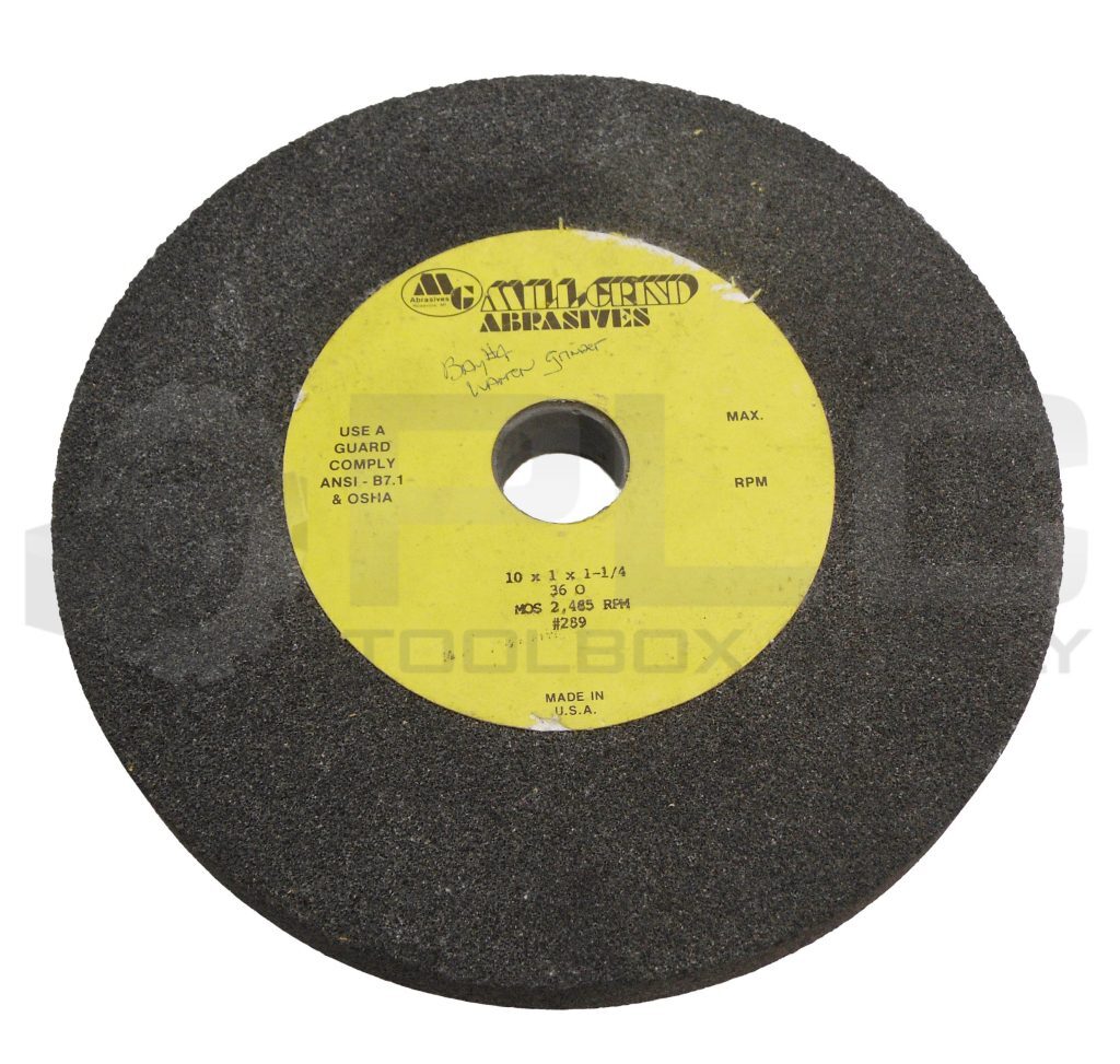 NEW MILL GRIND ABRASIVES #289 GRINDING WHEEL 10 X 1 X 1-1/4 2485RPM