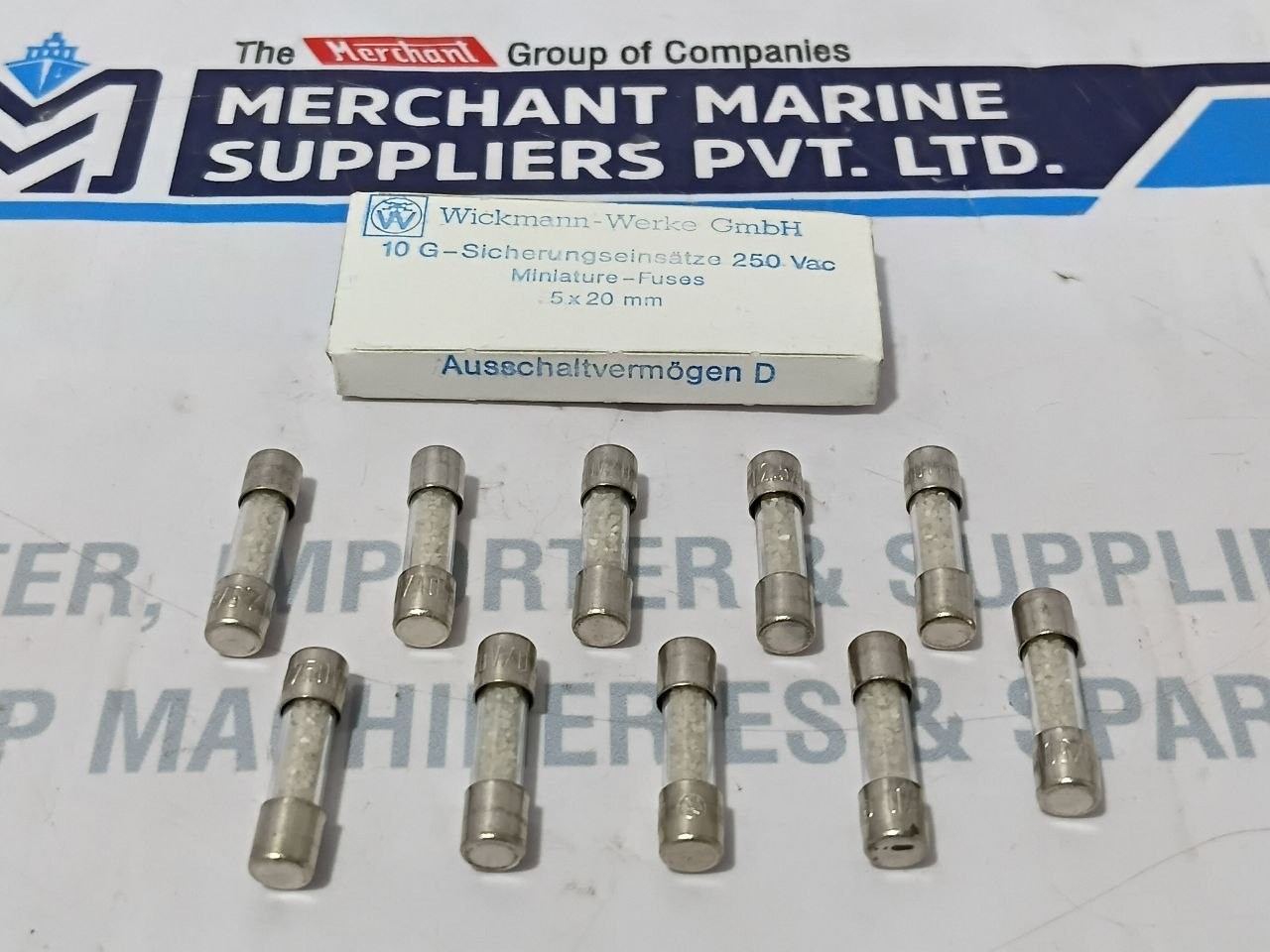 Wickmann-Werke T 2.5A Miniature Fuses 250Vac L2.5/250V/D 5x20mm (Lot of 10 Pcs)