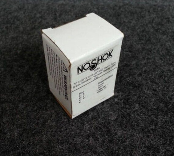 NOSHOK 1335 7/16-20″ X 7/16-20″ SAE Piston Type Brass Snubber Pressure Rating 5k