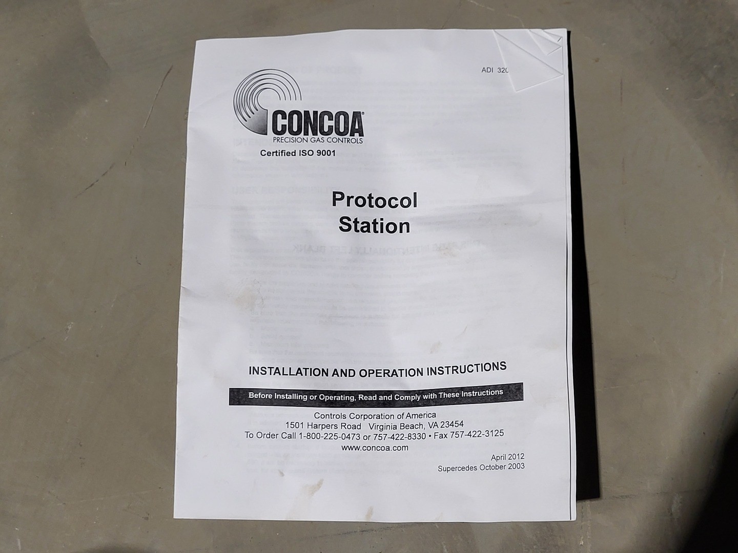 SURPLUS NEW CONCOA 4323301-24-580M 432 Dual Stage Regulator Stainless Steel