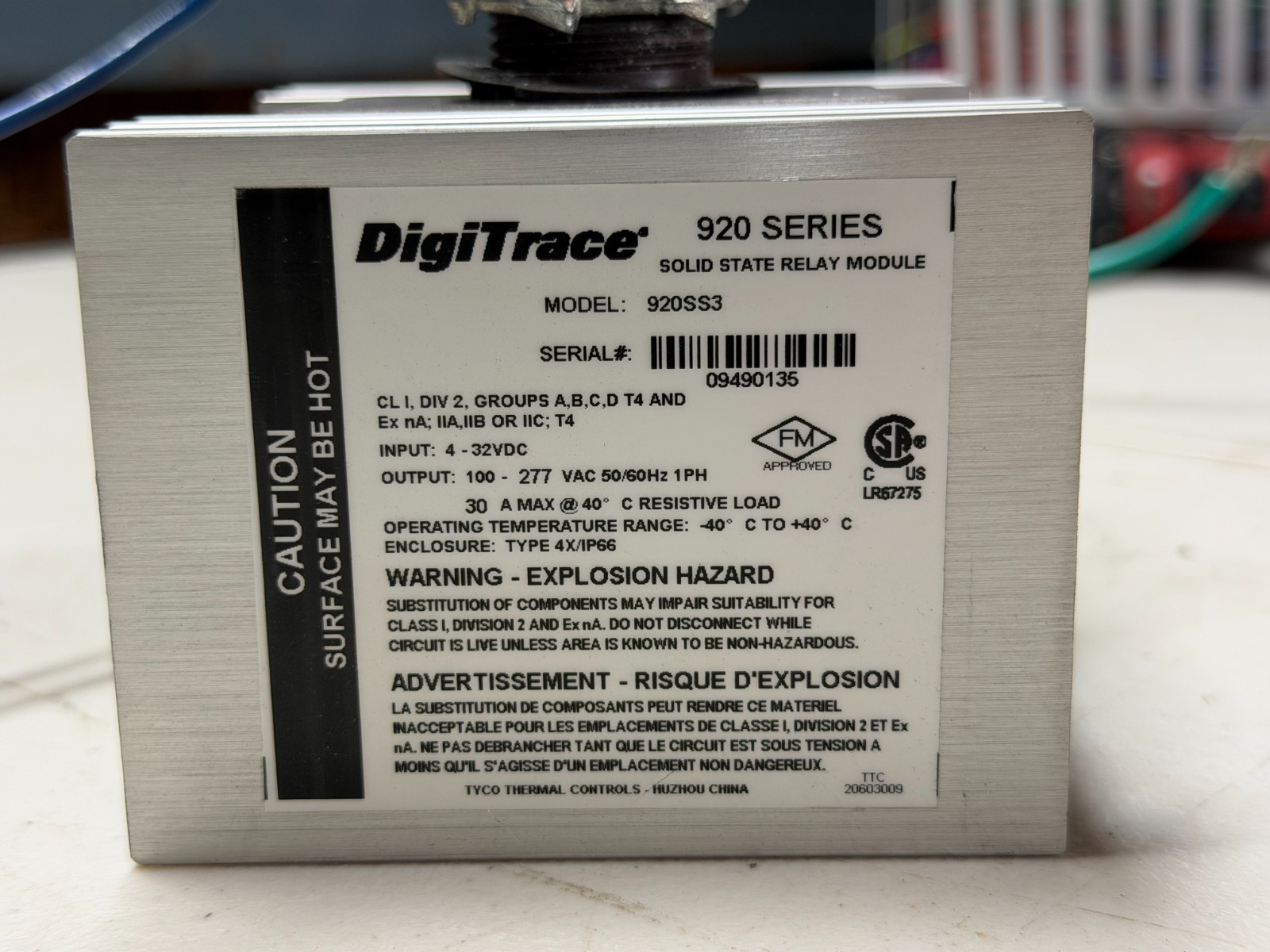 DigiTrace 30 Amp Solid State Relay Module 920SS3