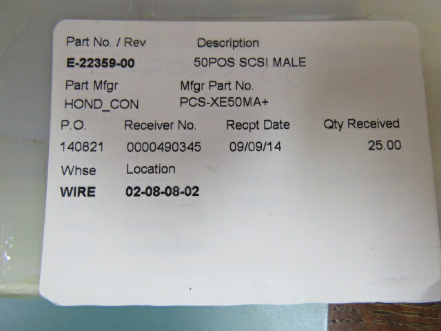 Honda PCS-XE50MA+ Qty of 3 per Lot IDC type male connector for cable; 50 contac