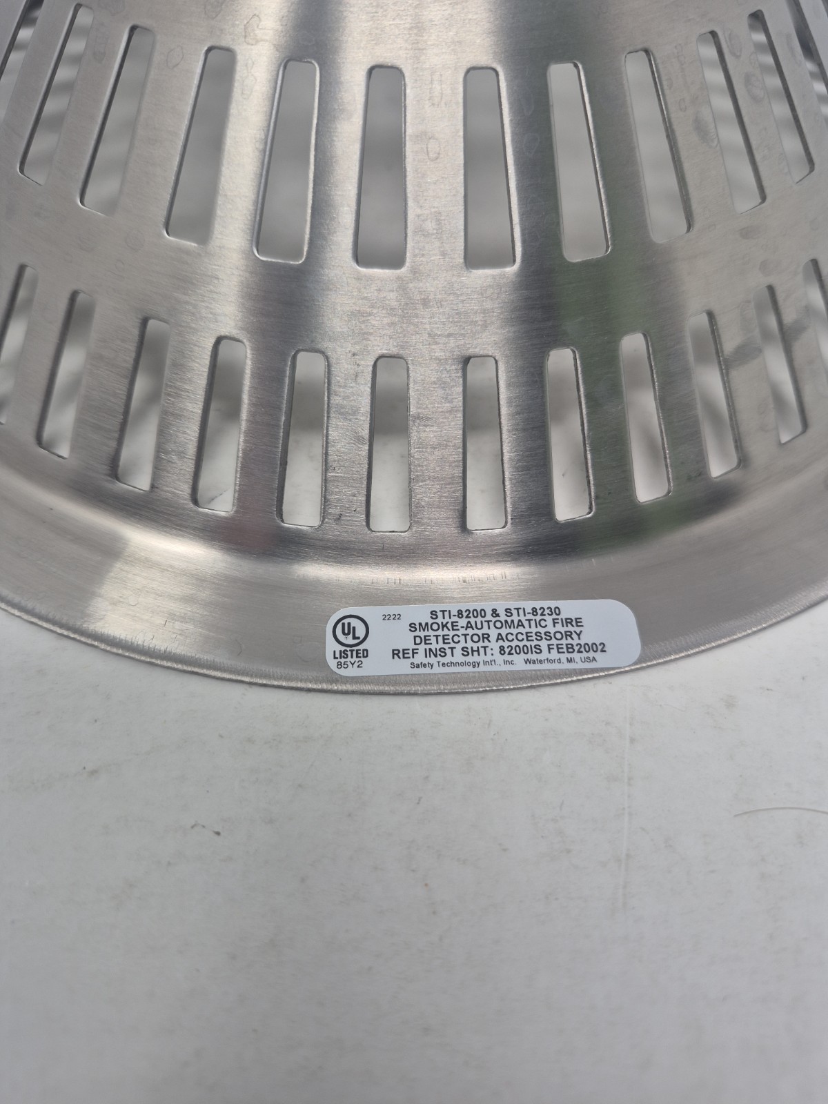 Safety Technology International STI-8200-SS Stainless Steel Smoke Detector Cover