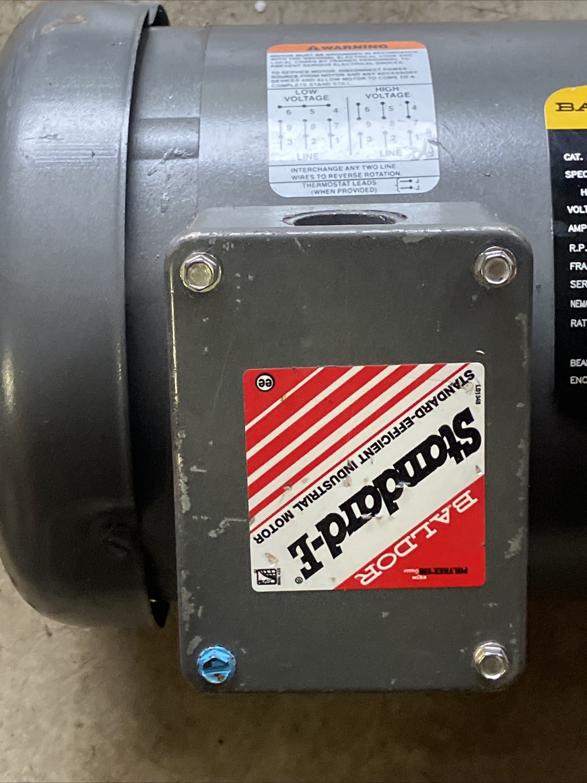 BALDOR 35Y775P674H2 MOTOR 1HP 1750 RPM 3PH 60HZ 3 Ph 208-230/460