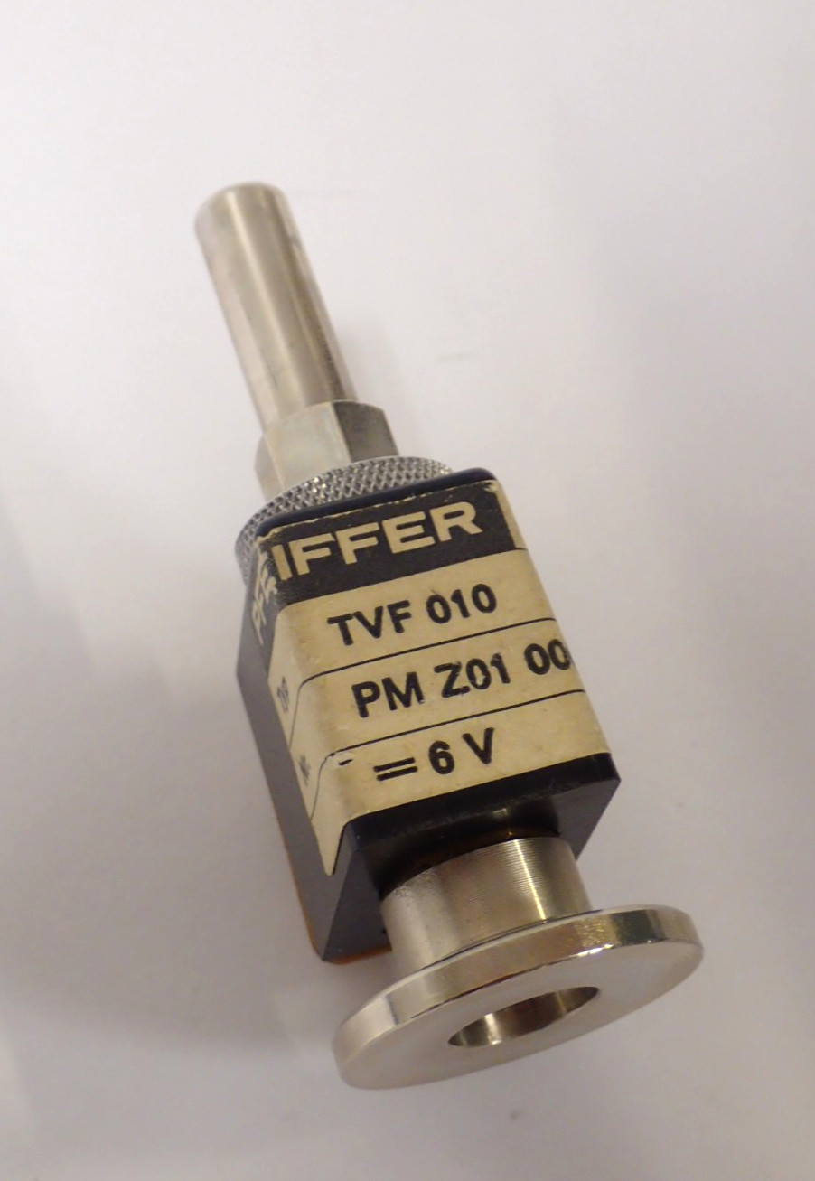 PFEIFFER TVF 010 PM Z01 000 6Vdc VENTING VALVE NW10 UHV ULTRA HIGH VACUUM