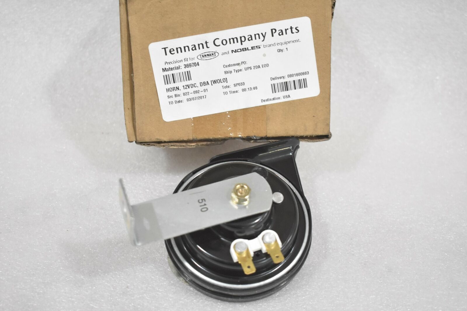 TENNANT MODEL 310-TEN 12-VOLT INDUSTRIAL HORN, GENUINE OEM REPLACEMENT