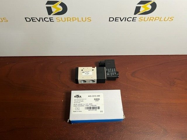NITRA AUTOMATION DIRECT AVS-3313-24D 24V 3-PORT SOLENOID VALVE 20-115 PSI NEW
