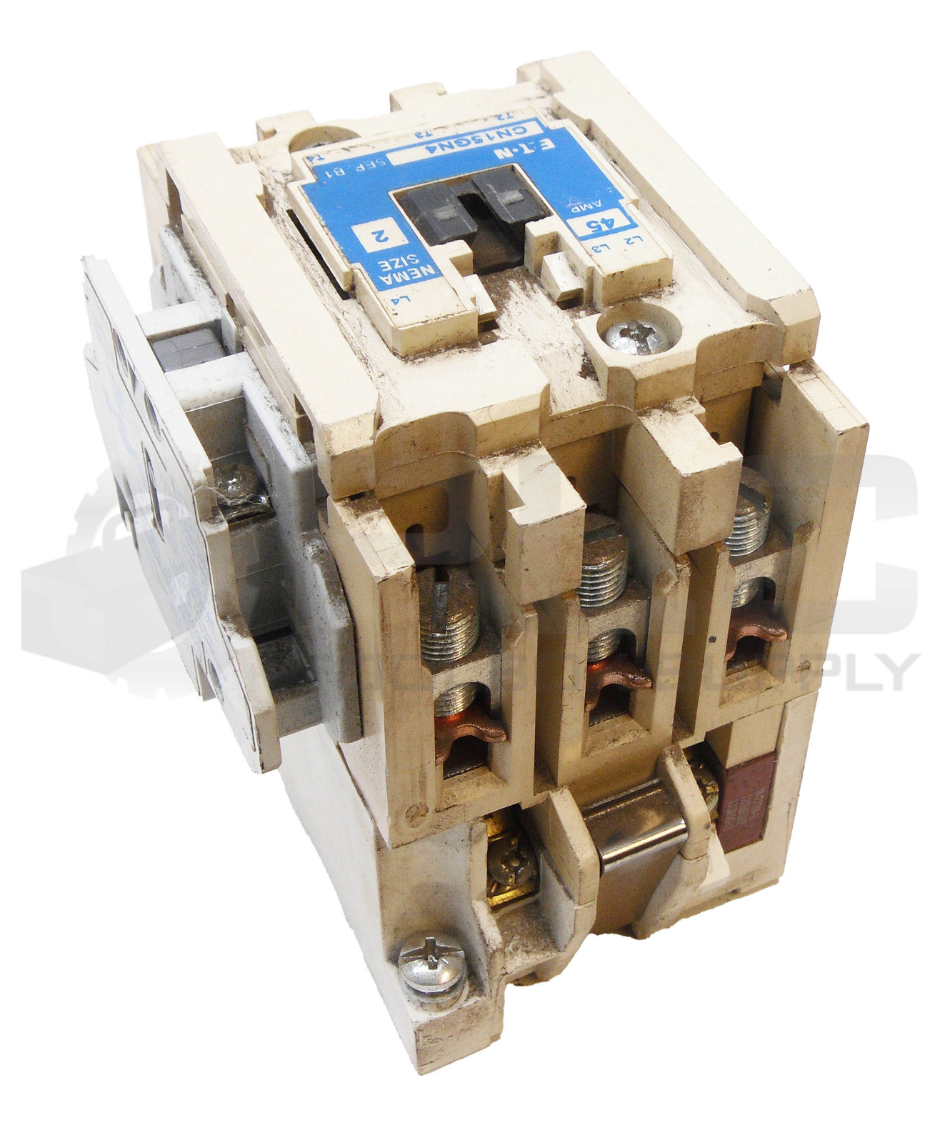 EATON CN15GN4 /B1 CONTACTOR 45A SIZE 2 W/ C320KGS1 /A2 AUXILIARY CONTACT
