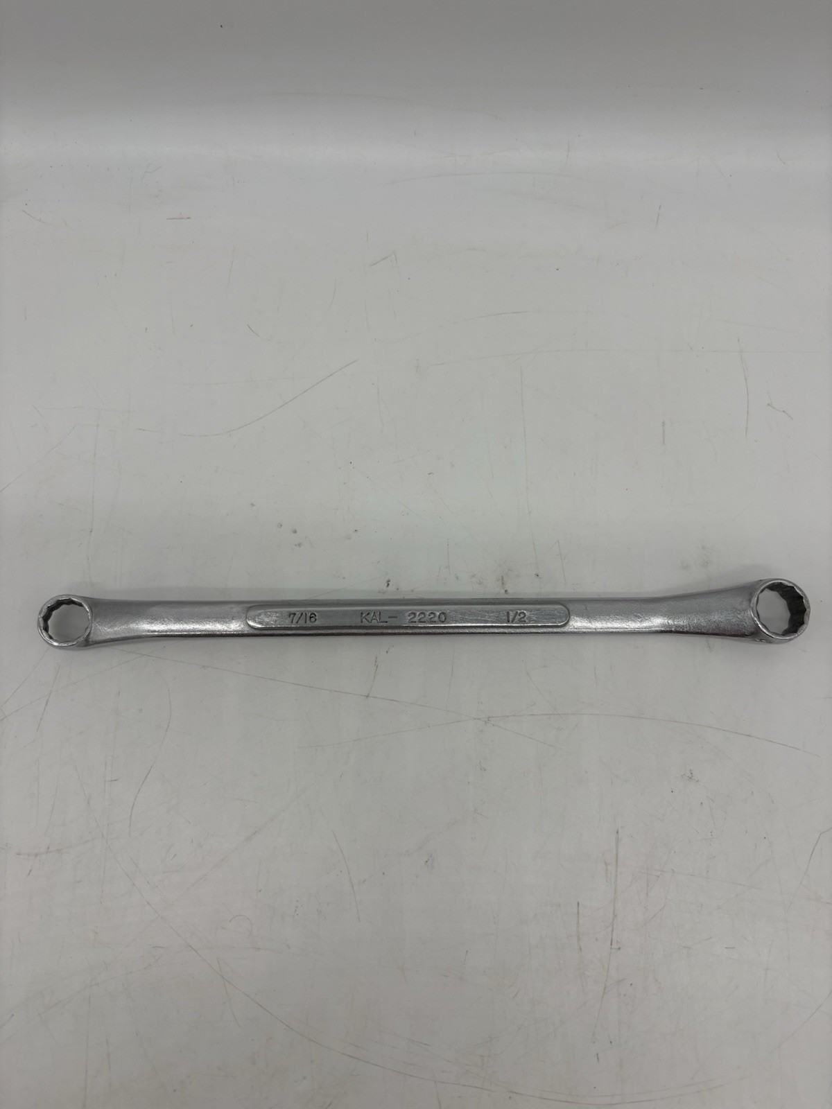 Vintage KAL-2220 Double Box End Offset Wrench 7/16 X 1/2 Chrome Vanadium