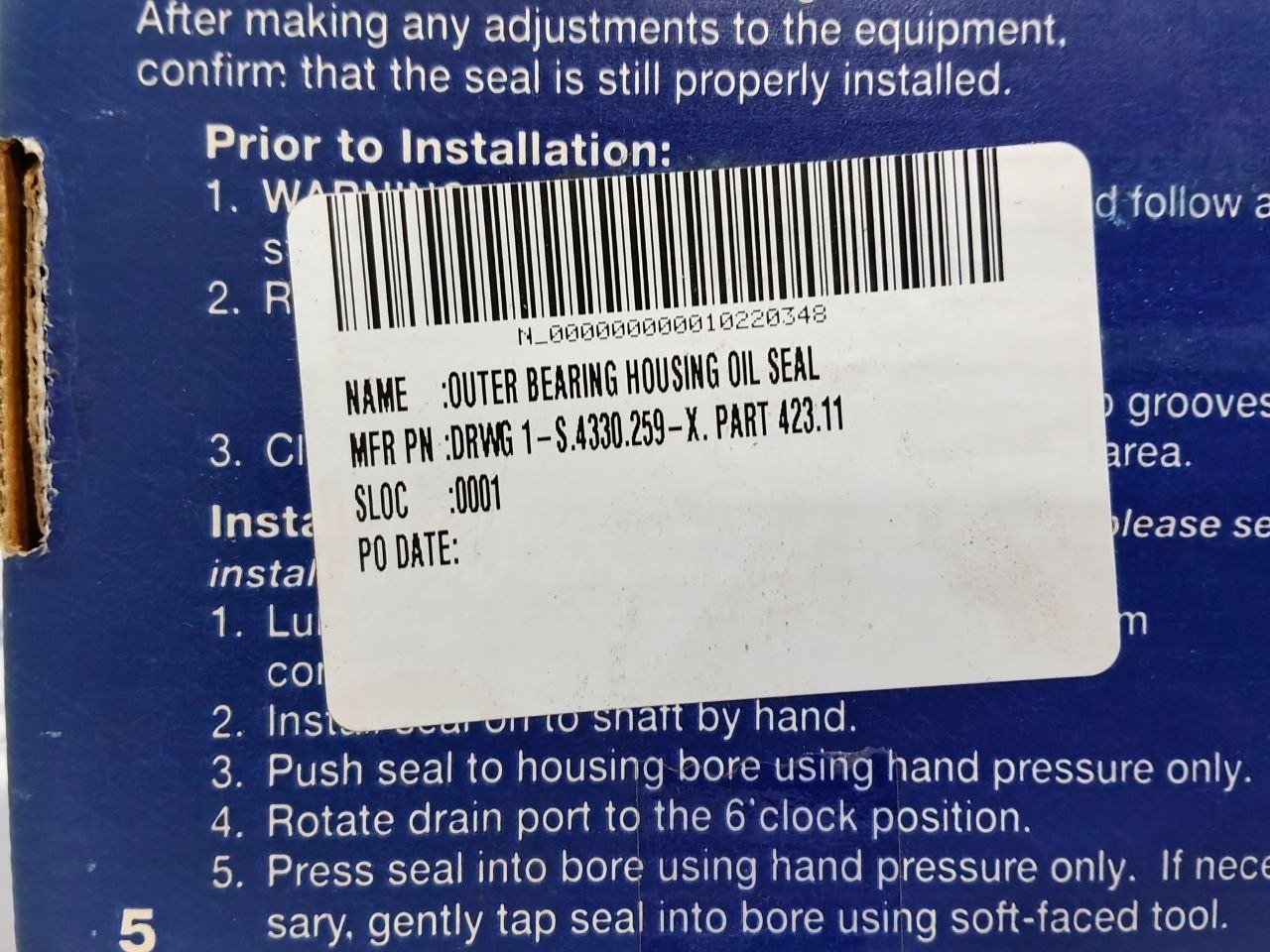 John Crane 423.11 Labyrinth Oil Seal JM LSM-0550-0810 for MC80-260/9 Sulzer Pump