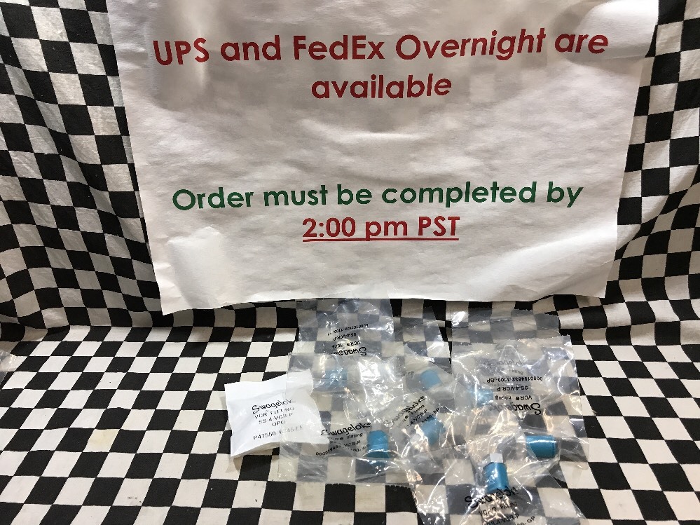 Lot Of 8 Swagelok Face Seal Plug 1/4″, SS-4-VCR-P, SHIPSAMEDAY #130Z2 Box A