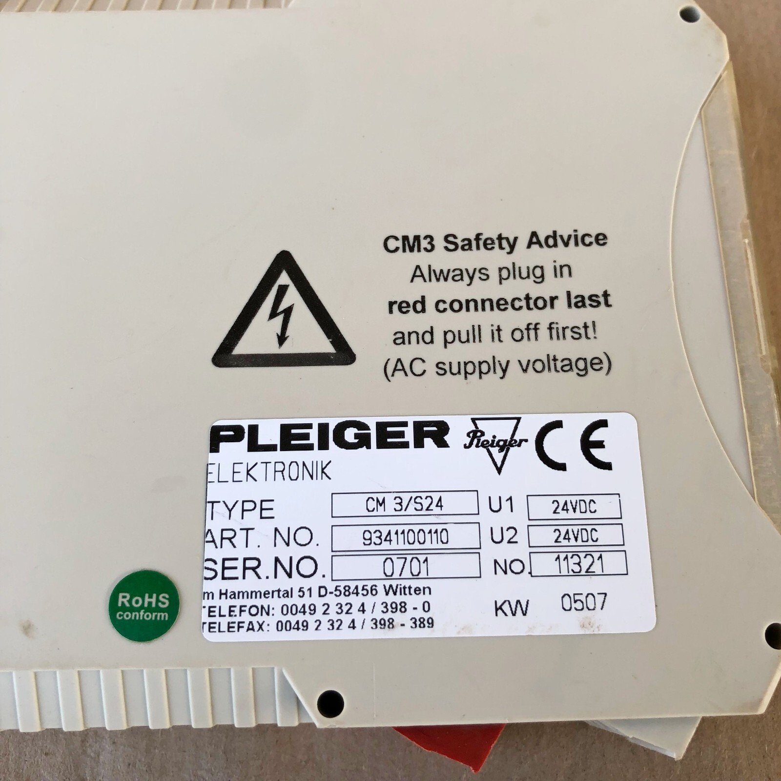Pleiger CM3/S24 Control Module 9341100110