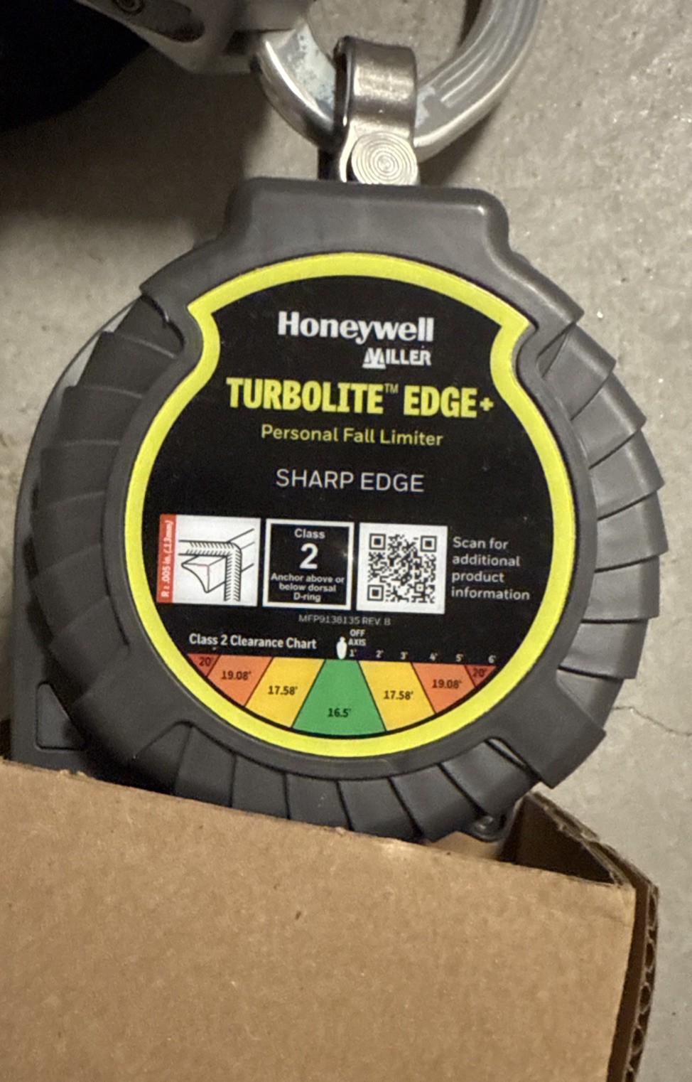 Honeywell Miller MTL-LEP1-61/6FT Turbolite+ Edge Cable W/ Steel Locking Snap Hoo