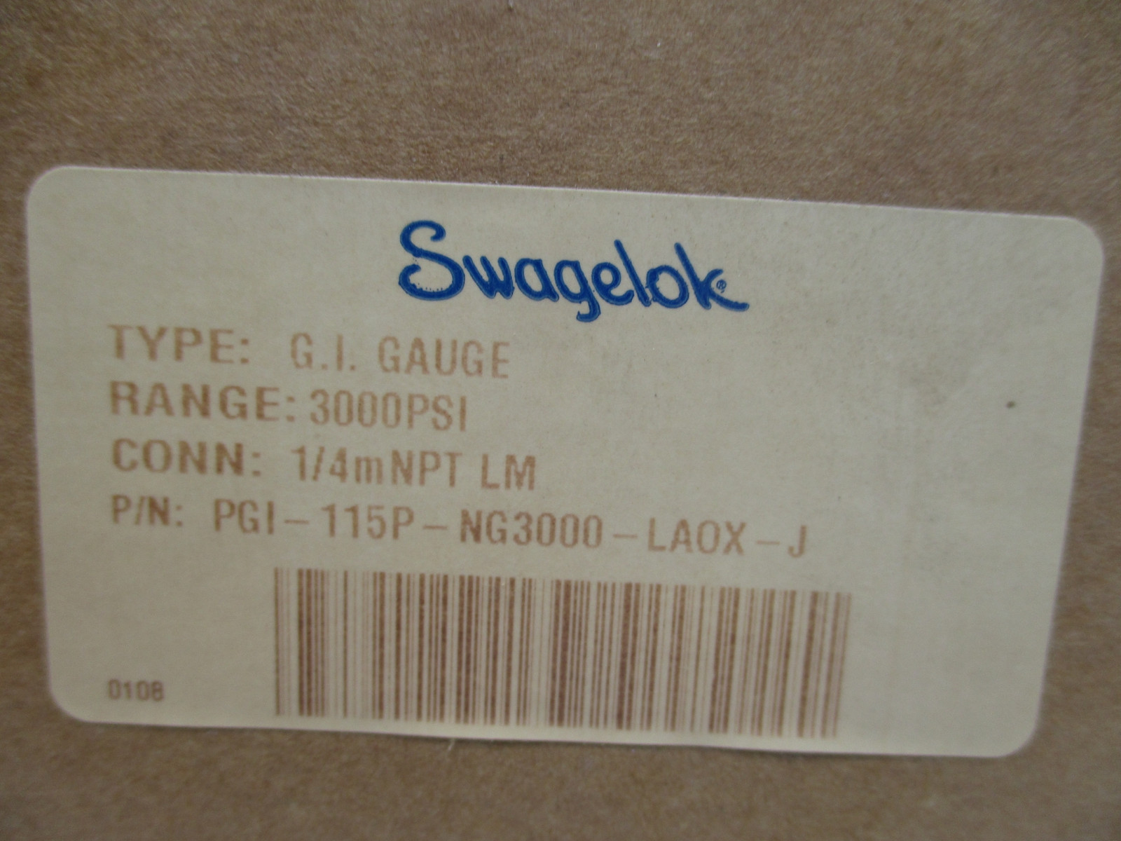 SWAGELOCK PGI-115P-NG3000-LAOX-J 3000PSI NSMP