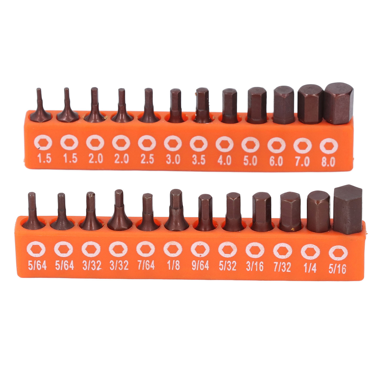 24 Pcs Hex Head Drill Bit Set S2 Alloy Steel Hex Bit Set for Work