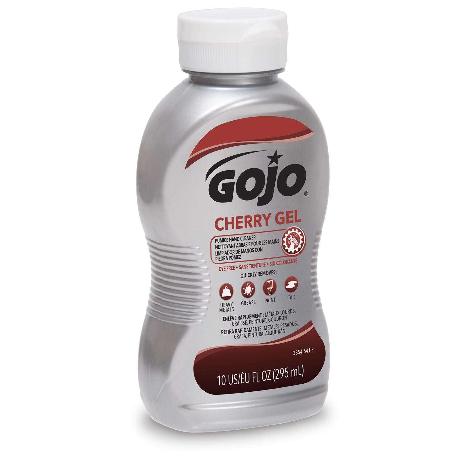 Gojo 2354-08 Cherry Gel Pumice Hand Cleaner 10 Oz Bottle