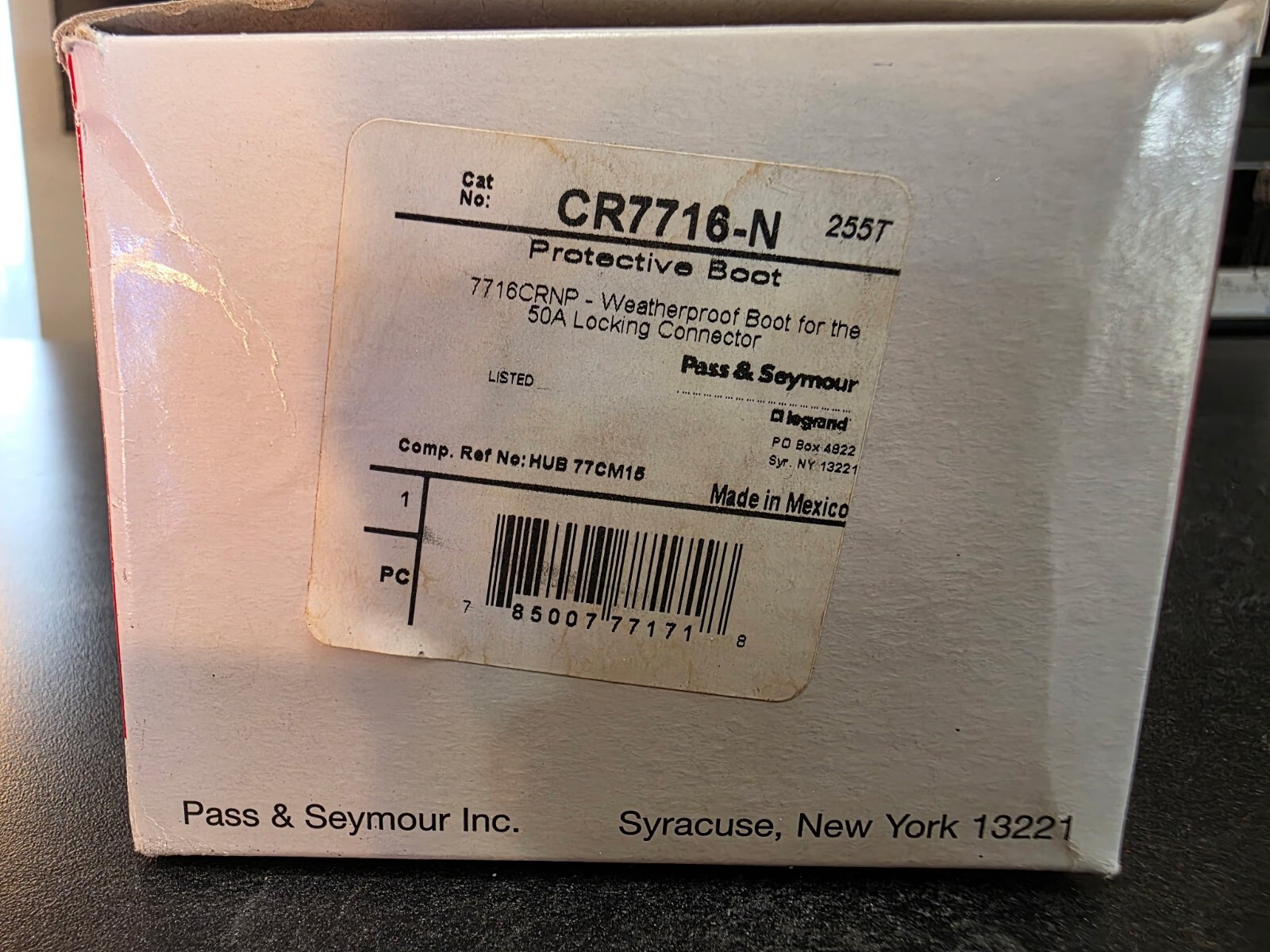 P&S CR7716-N Weatherproof Boot For 50Amp Locking Connector