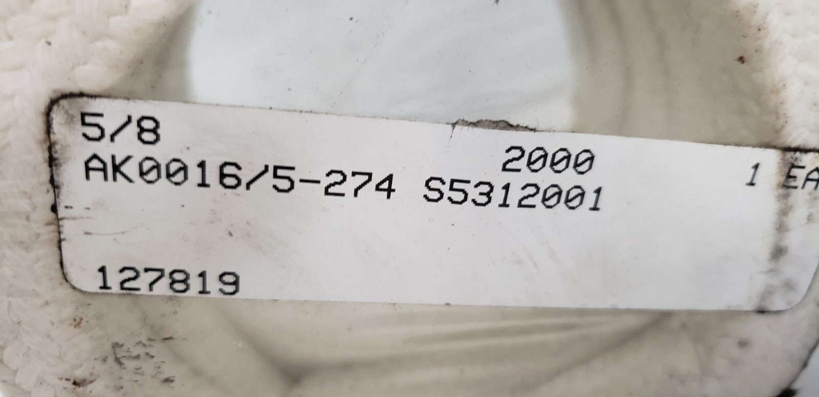 AK0016/5-274 ROPE SEAL RINGS, 3-1/2″x4-3/4″x5/8″ (5 RINGS) NIB