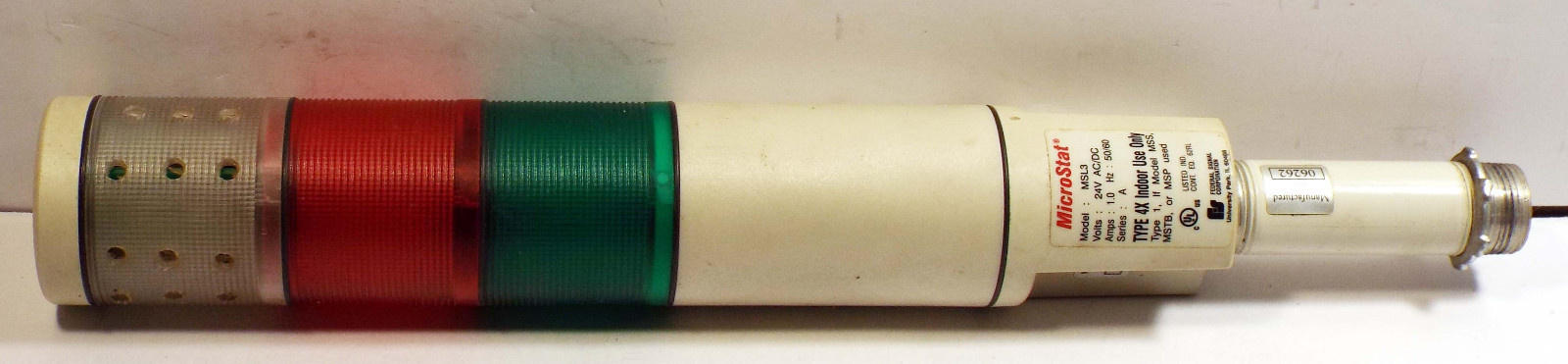 1 USED FEDERAL SIGNAL MSL3 MICROSTAT TOWER LIGHT 24V AC/DC 1.0A 50/60HZ