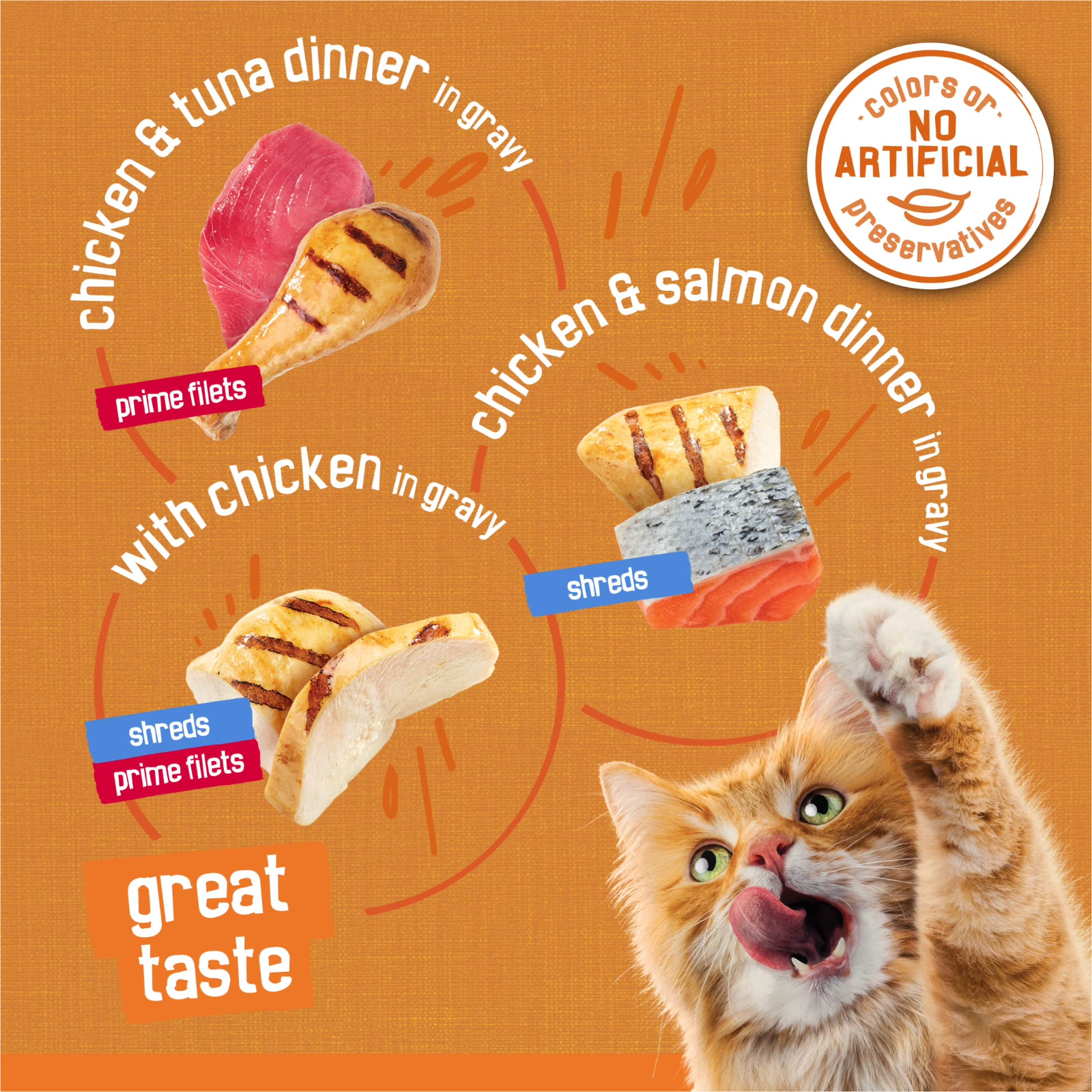 2PACK Purina Friskies Gravy Wet Cat Food Variety Pack, Chicken Lovers Prime,32ct
