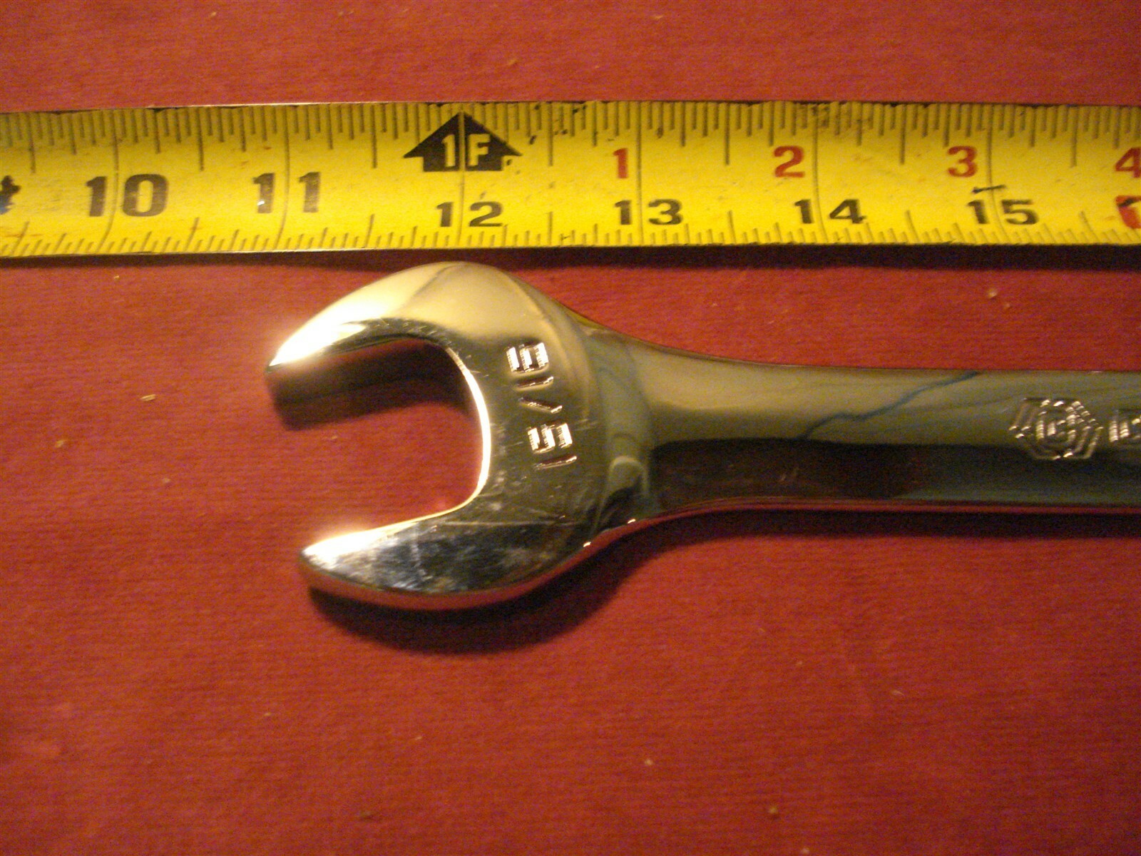 (1596.) Combination Wrench 15/16″ Long Pattern Chrome Plated- Fully Polished