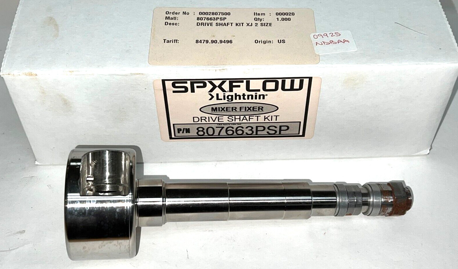 SPX FLOW LIGHTNIN DRIVE SHAFT KIT 807663PSP 2-1/2″ HEAD OD 6-3/4″ SHAFT L 8″ OAL