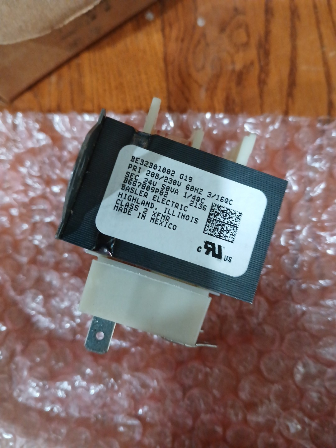 Trane TRR01898 208/240V to 24V 50VA Transformer New OEM Part