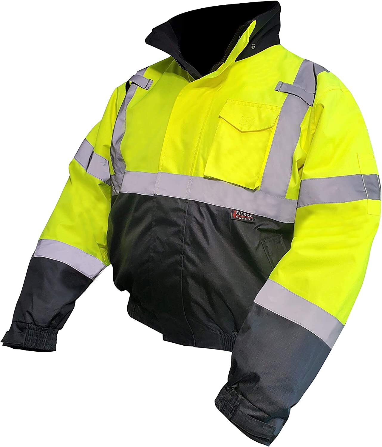 Fierce Safety JA400G 3-in-1 Superior Hi-Vis Class 3 Bomber Jacket | 100% polyest