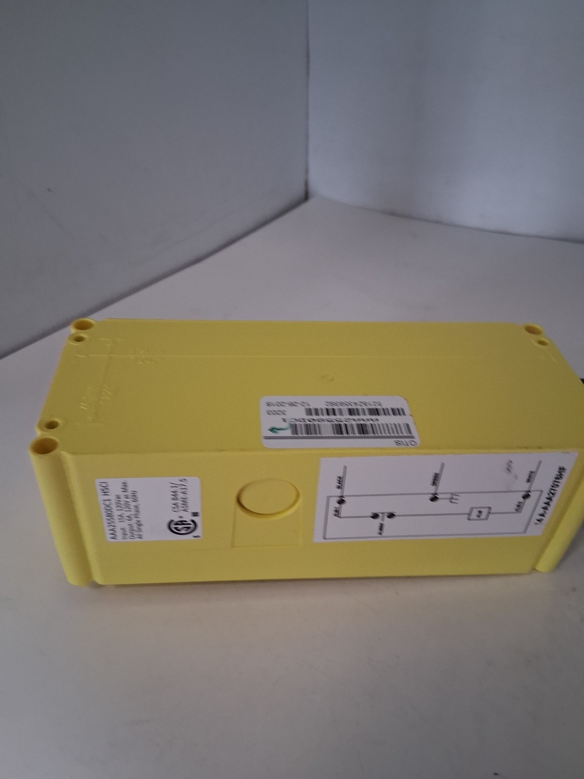 OTIS AAA25580DC1 BUZZER BOX W/PUSH TO SILENCE BUTTON 15A 120VAC NNB