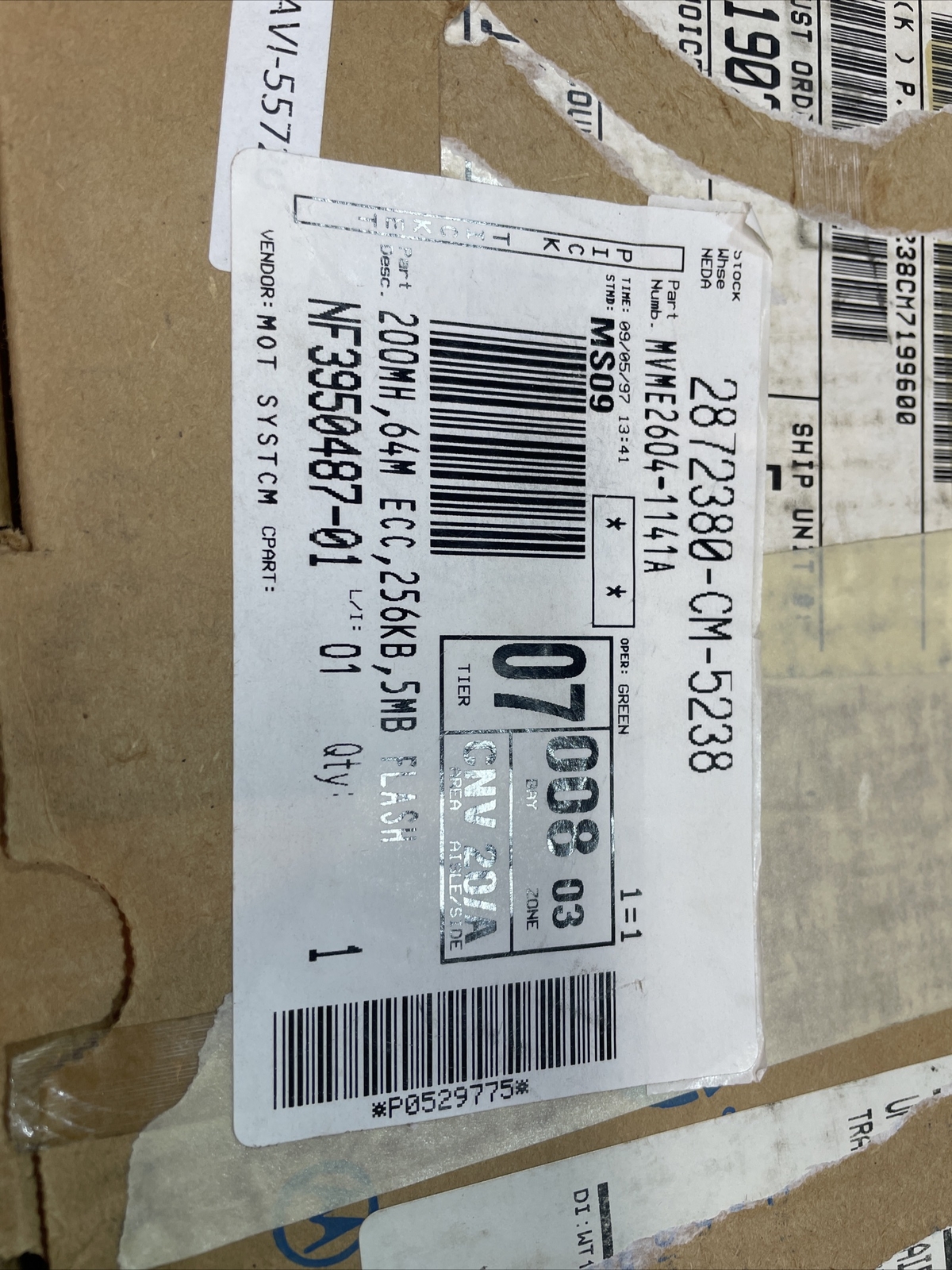 Motorola MVME 2600 Series MVME2604-1141A, W1619B77F Module