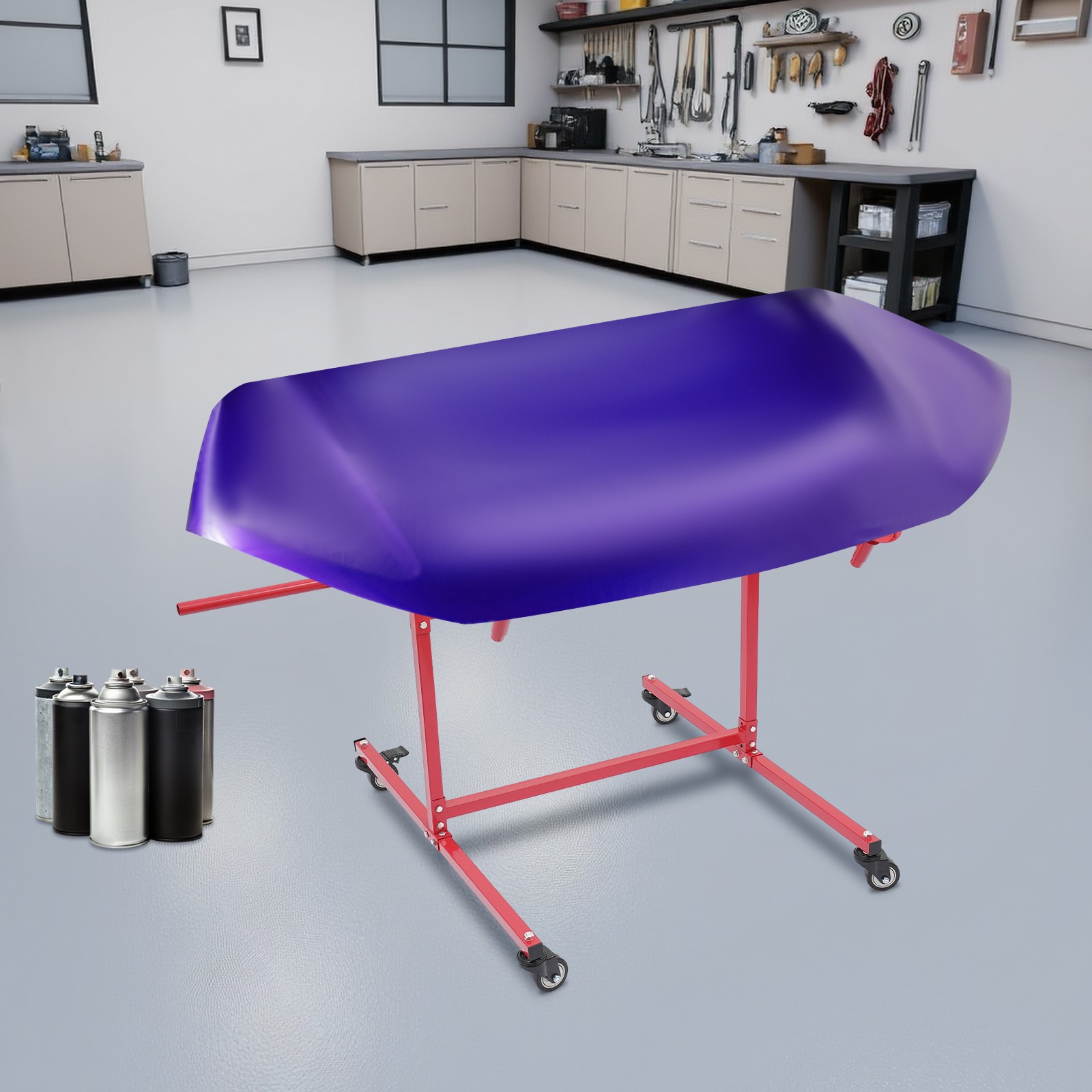 Wheel Paint Stand Rack Angled Wheel Holder Spray Stand For Car Repair Workshop
