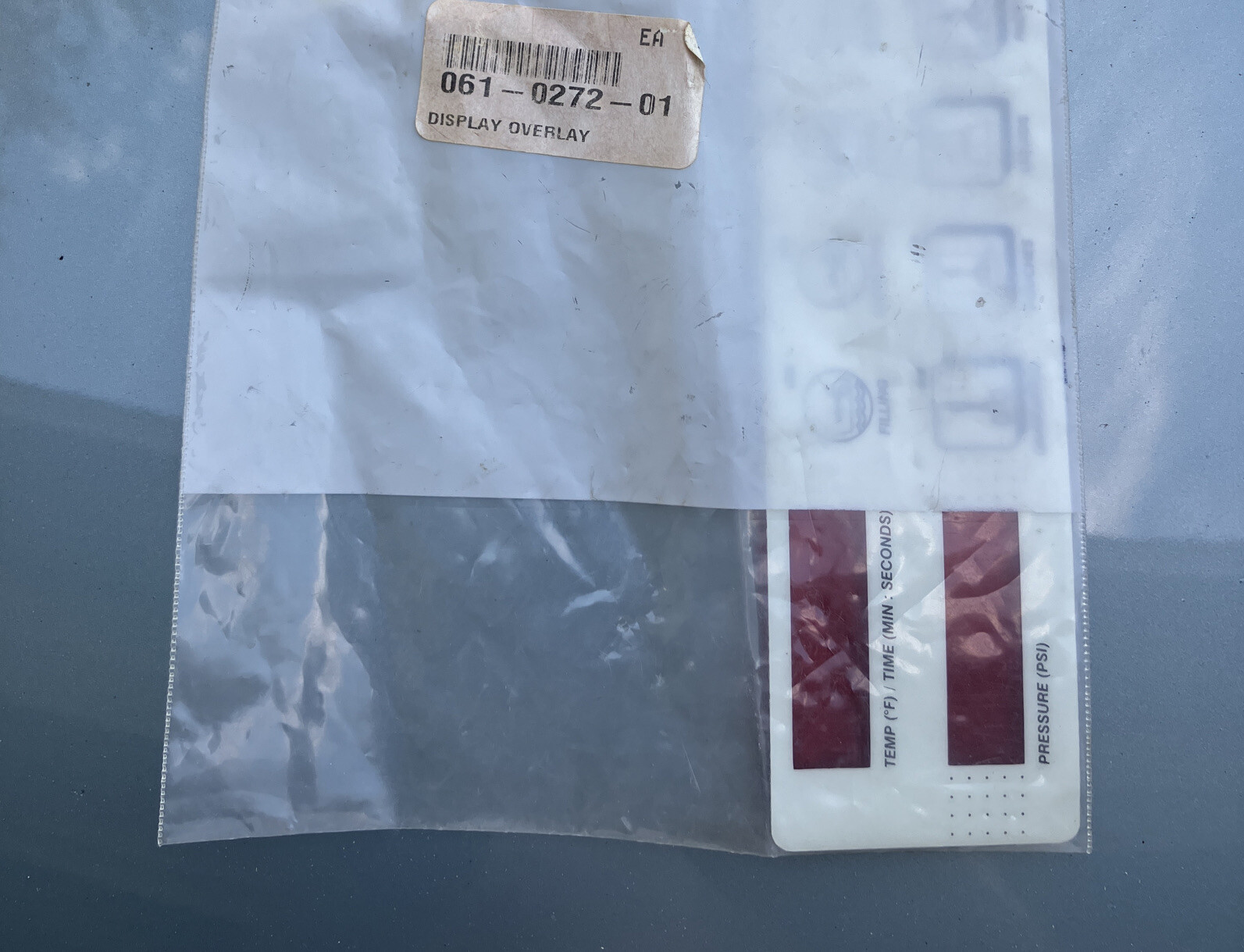 OEM Midmark M9 & M11 Replacement Display Overlay Sticker (Red Display)