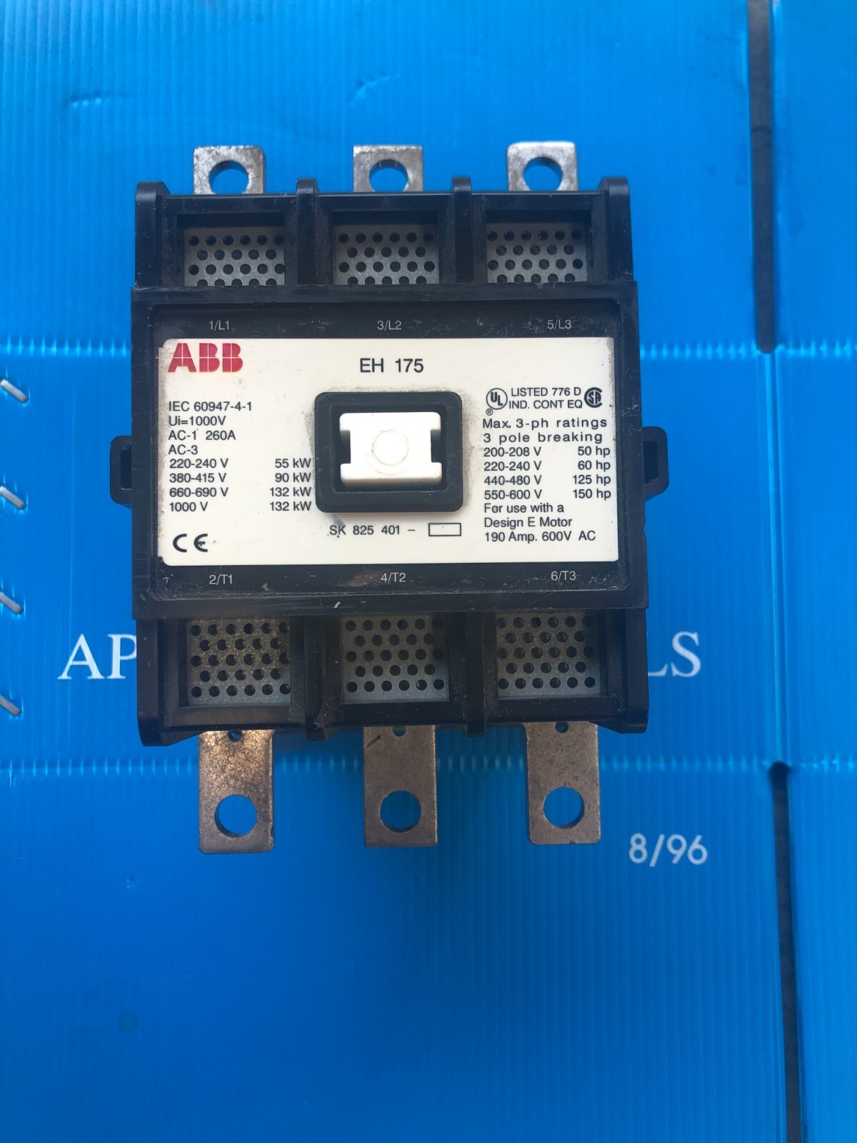Applied Materials 1200-01067 RLY CNTOR 300 A 24VAC 50HZ NEMA SIZE 4 AMAT P-5000