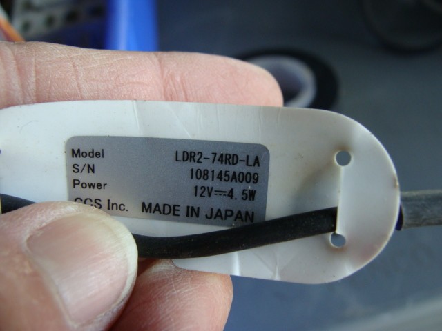 CCS INC LED MACHINE VISION LIGHT RING RED LDR2-74RD-LA 12V (NO CABLE)