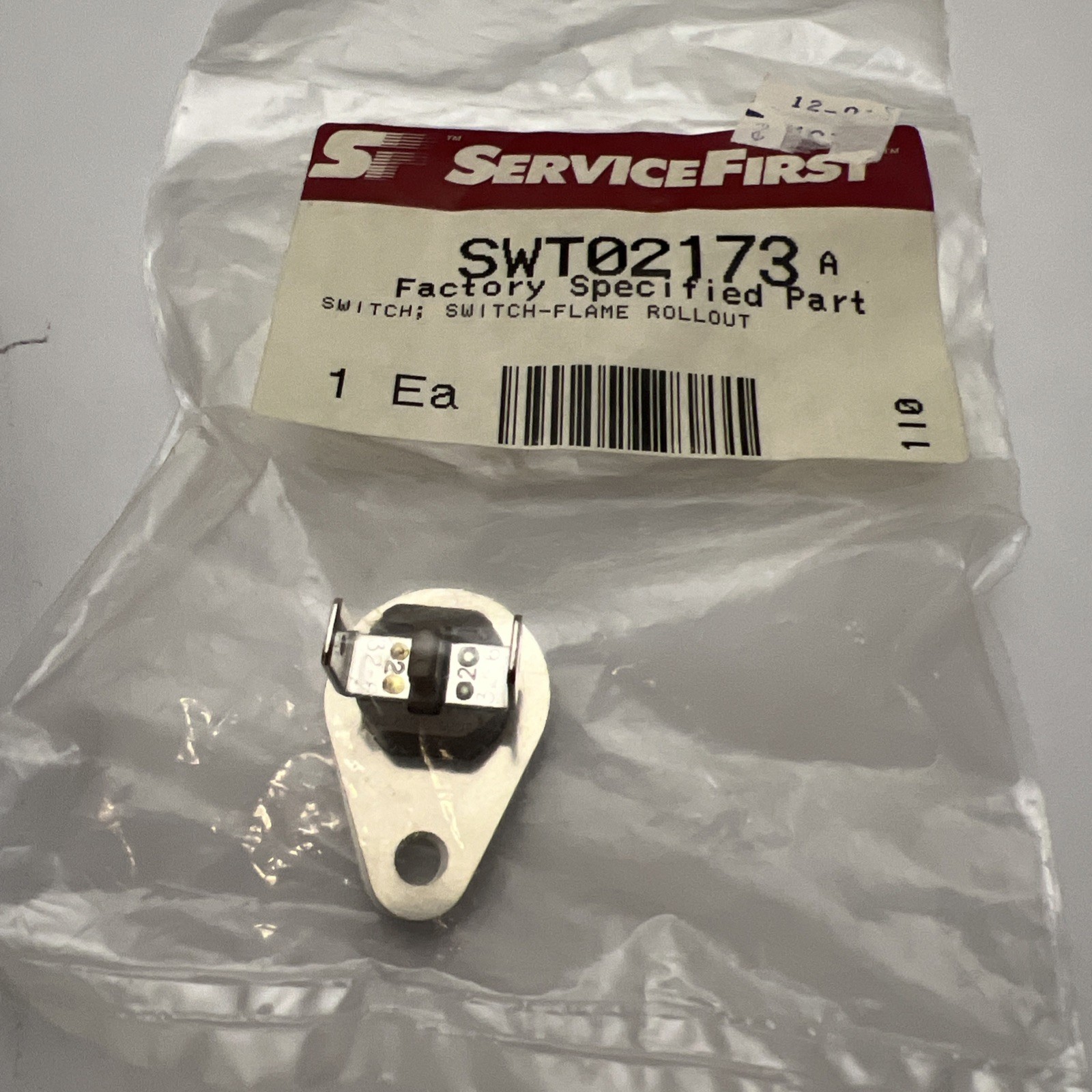 Service First SWT02173 Switch, Flame Rollout Manual Reset for ADC/ADD Furnaces
