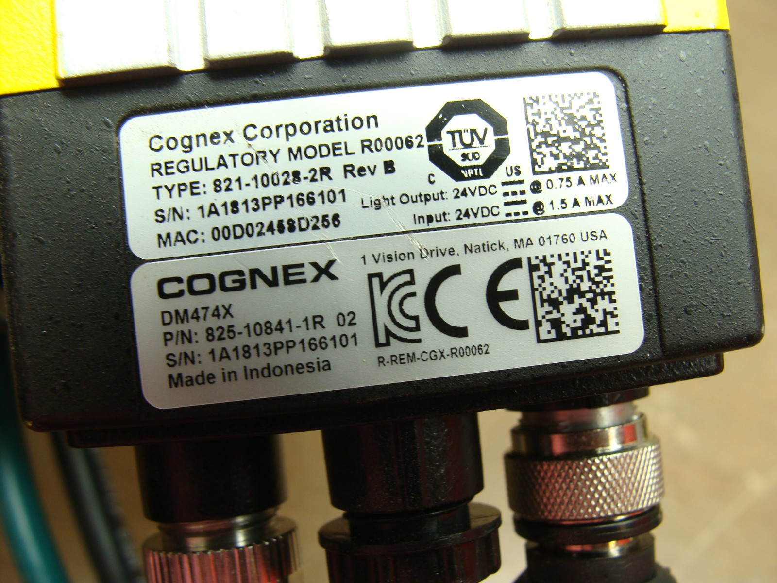 COGNEX DATAMAN BAR CODE READER 821-10028-2R 825-10841-1R DB474X 820-10155-1R
