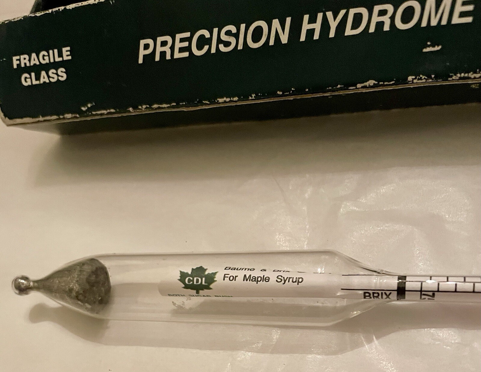 PRECISION HYDROMETER Made in USA MAPLE SYRUP HYDROMETER 25/40 Baume & 45/75