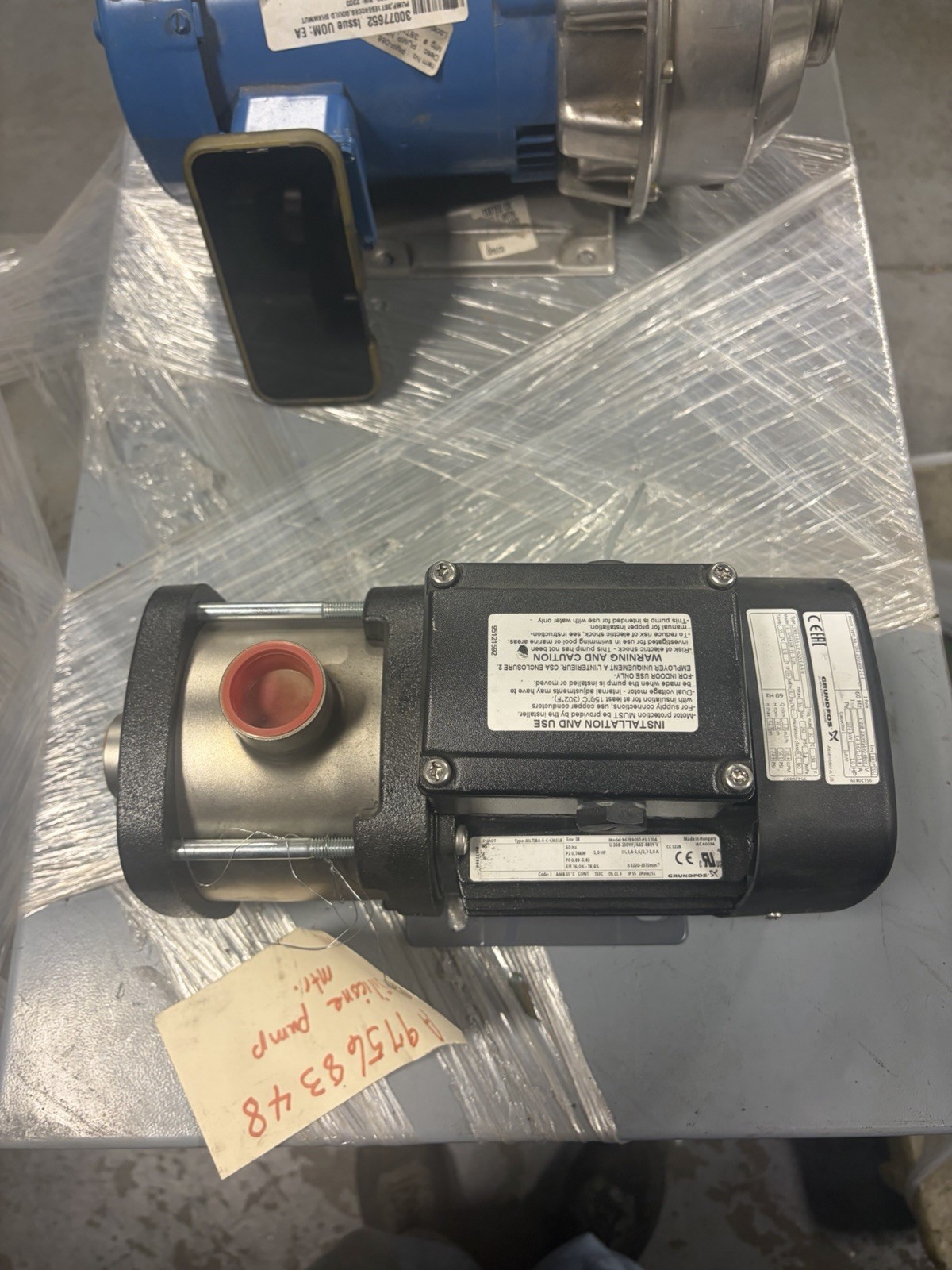 NEW NO BOX GUNDFOS ML71BA-E-C-CMS1B 440-480V 1.7-1.8A MOTOR DRIVEN PUMP