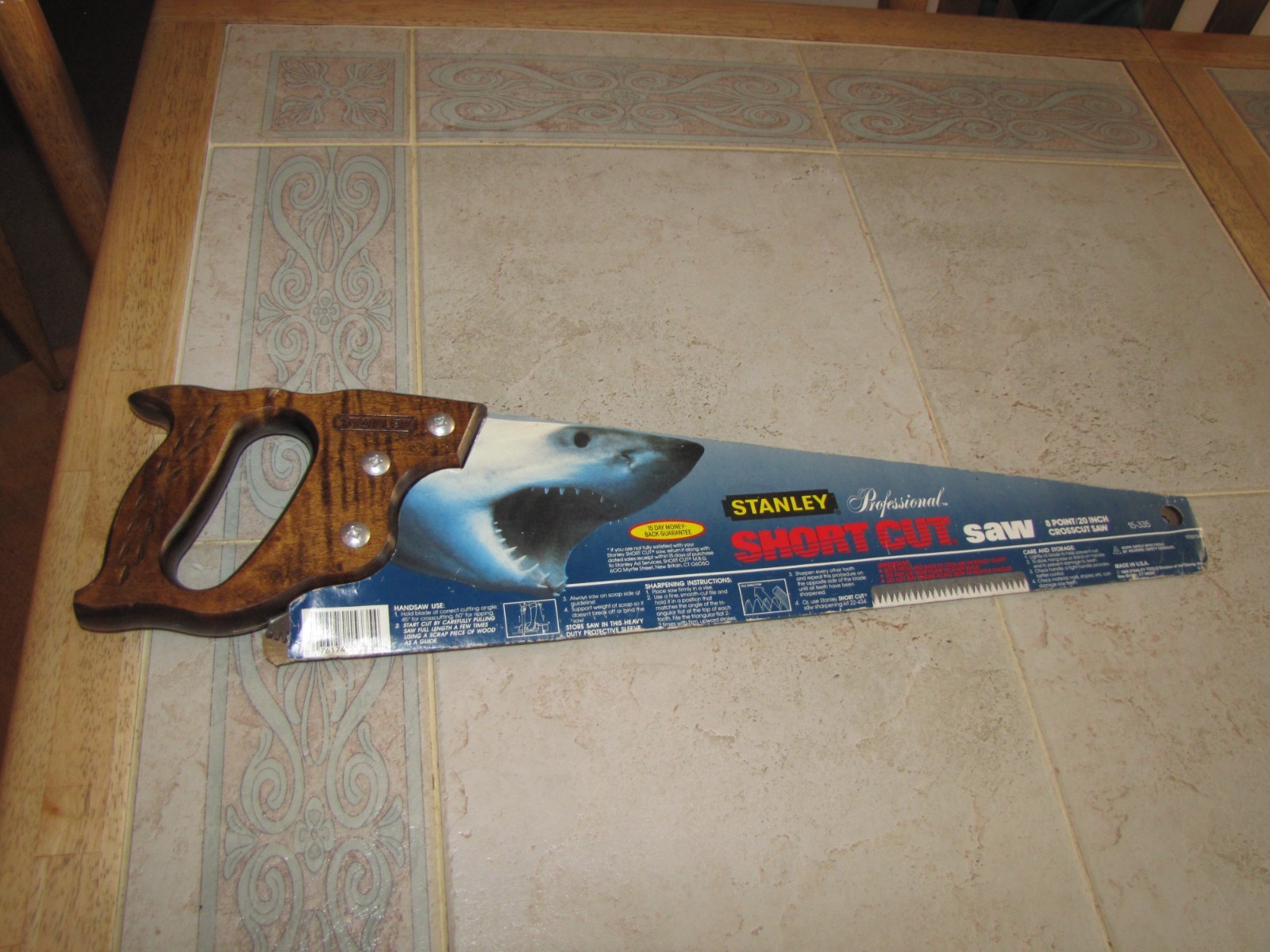 Stanley shortcut crosscut Saw 8 point , Hardwood Handle,20 ” Blade good used